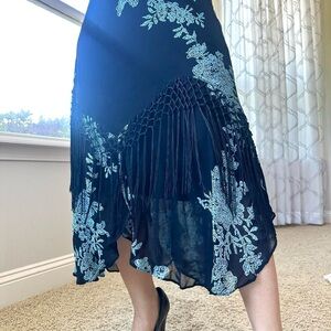 Fringe Floral Skirt